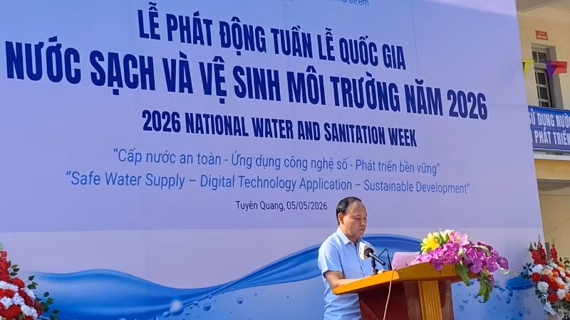 Lãnh đạo Cục Quản lý và Xây dựng công trình thủy lợi phát động Tuần lễ quốc gia nước sạch và vệ sinh môi trường năm 2026.
