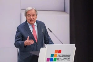 Tổng Thư ký Liên hợp quốc Antonio Guterres phát biểu tại FfD4.