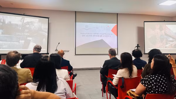 Hội thảo “Lối sống Italia và phong trào thức ăn chậm (Slow Food): Chất lượng hơn số lượng”. (Ảnh: Kim Lĩnh)