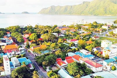 Đặc khu Côn Đảo nhìn từ trên cao.