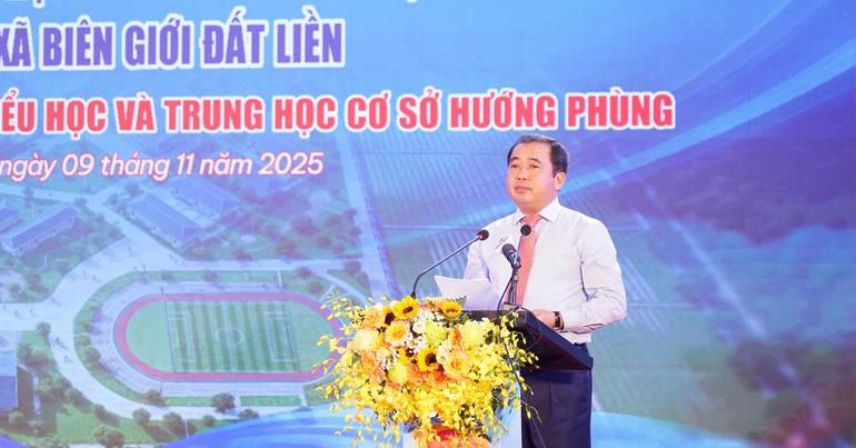 O Ministro da Agricultura e do Meio Ambiente, Tran Duc Thang, discursa na cerimônia de inauguração. nvd07466-20251109094224.png