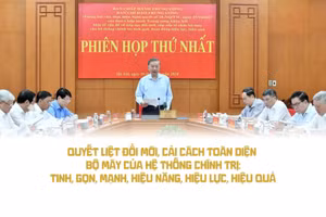 Quyết liệt đổi mới, cải cách toàn diện bộ máy của hệ thống chính trị: tinh, gọn, mạnh, hiệu năng, hiệu lực, hiệu quả