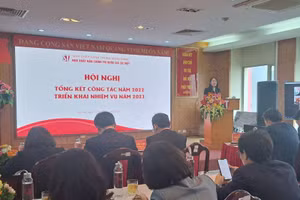 Quang cảnh Hội nghị triển khai nhiệm vụ năm 2023 của Nhà xuất bản Chính trị Quốc gia sự thật.