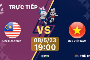 Trực tiếp U22 Việt Nam gặp U22 Malaysia