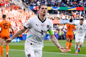 Marcel Sabitzer - Đội trưởng của đội tuyển Áo ghi bàn thắng ấn định chiến thắng 3-2. (Ảnh: UEFA)
