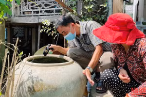 Kiểm tra, xử lý các ổ bọ gậy ngăn ngừa bùng phát dịch sốt xuất huyết.