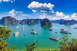 Vịnh Hạ Long luôn là điểm đến phải ghé thăm của du khách quốc tế khi tới Việt Nam. (Ảnh: Canva)