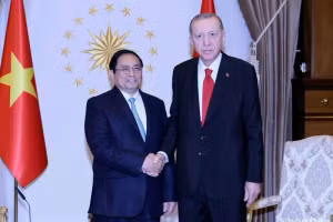 Thủ tướng Chính phủ Phạm Minh Chính hội kiến Tổng thống Thổ Nhĩ Kỳ Recep Tayyip Erdogan, ngày 29/11/2023.