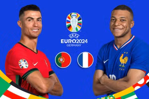 Hai cầu thủ Ronaldo và Mbappe.