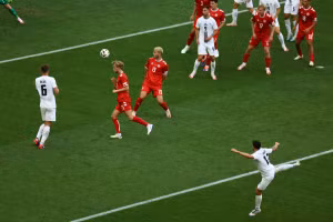 Đan Mạch không thể có niềm vui trọn vẹn trước Slovenia trong trận ra quân EURO 2024. (Ảnh Reuters)