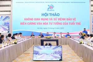 Hội thảo “Không gian mạng và sứ mệnh bảo vệ biên cương văn hóa tư tưởng của tuổi trẻ”. Ảnh: Đoàn TNCS Hồ Chí Minh