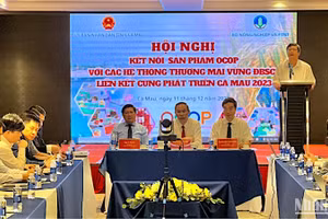 Hội nghị Kết nối sản phẩm OCOP với các hệ thống thương mại vùng đồng bằng sông Cửu Long vào sáng 11/12.