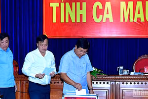Ban Thường vụ Tỉnh uỷ Cà Mau bỏ phiếu kín thống nhất nhân sự của tỉnh quy hoạch Ban Chấp hành Trung ương Đảng khóa XIV, nhiệm kỳ 2026-2031.