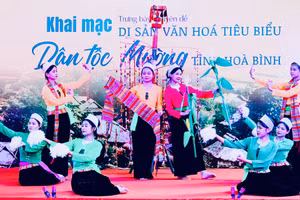 Các tiết mục giới thiệu nét đẹp văn hóa dân tộc Mường.