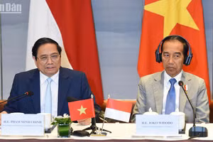 Thủ tướng Phạm Minh Chính và Tổng thống Joko Widodo chủ trì cuộc Đối thoại Doanh nghiệp cấp cao Việt Nam-Indonesia.