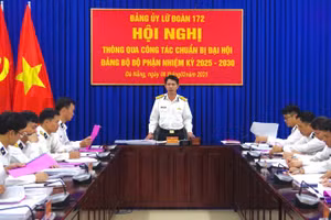 Hội nghị thông qua công tác chuẩn bị Đại hội Đảng bộ bộ phận làm trước tại Lữ đoàn 172 Hải quân.