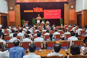 Quang cảnh phiên khai mạc Hội nghị Thành ủy Đà Nẵng lần thứ 12.
