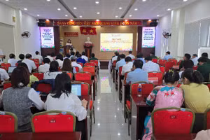 Các đại biểu dự Hội nghị phát động và triển khai Cuộc thi chính luận về bảo vệ nền tảng tư tưởng của Đảng. 