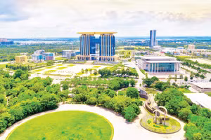 Trung tâm Đổi mới sáng tạo Việt Nam-Singapore sẽ giúp tỉnh Bình Dương và các địa phương tiếp tục phát triển xanh và bền vững. Trong ảnh: Một góc Thành phố mới Bình Dương.