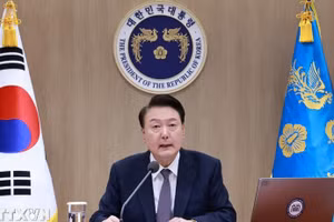 Tổng thống Hàn Quốc Yoon Suk Yeol. (Ảnh: YONHAP/TTXVN)