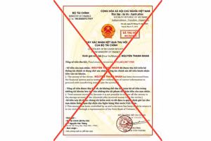 Văn bản của Bộ Tài chính bị làm giả. 