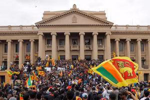 Biểu tình tại Sri Lanka. Ảnh: REUTERS