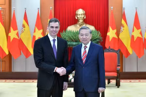 Tổng Bí thư Tô Lâm tiếp Thủ tướng Vương quốc Tây Ban Nha Pedro Sanchez.