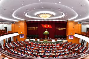 Quang cảnh Hội nghị lần thứ 11 Ban Chấp hành Trung ương Đảng khóa XIII. (Ảnh: ĐĂNG KHOA)