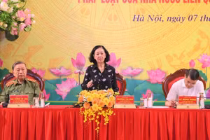 Đồng chí Trương Thị Mai phát biểu chỉ đạo.
