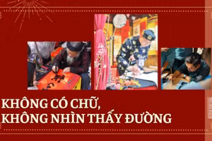 Không có chữ, không nhìn thấy đường