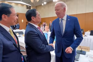 Thủ tướng Phạm Minh Chính và Tổng thống Hoa Kỳ Joe Biden. (Ảnh: VGP/Nhật Bắc)
