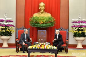 Tổng Bí thư Nguyễn Phú Trọng tiếp Chủ tịch Duma Quốc gia Nga Vyacheslav Viktorovich Volodin.