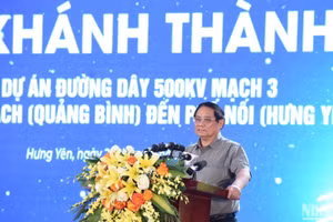 Thủ tướng Phạm Minh Chính phát biểu ý kiến tại Lễ khánh thành. (Ảnh: TRẦN HẢI)