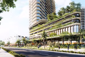 Không gian cảnh quan của tổ hợp khách sạn cũng được chú trọng với hình thái kiến trúc xanh, mang đậm bản sắc văn hóa miệt vườn miền Tây Nam Bộ.