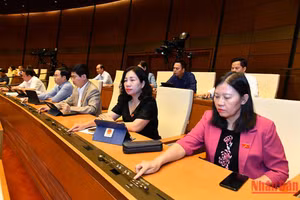 Quốc hội biểu quyết thông qua Nghị quyết về phân bổ ngân sách trung ương năm 2023 trong phiên họp chiều 11/11. (Ảnh: THỦY NGUYÊN)