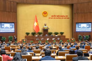 Quang cảnh phiên thảo luận tại hội trường sáng 17/2.