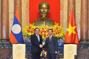 [Ảnh] Chủ tịch nước Võ Văn Thưởng tiếp Thủ tướng nước Cộng hòa Dân chủ Nhân dân Lào Sonexay Siphandone 