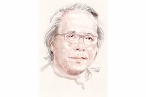 Ký họa nhà báo- nhà thơ Phan Huy của họa sĩ Đỗ Hoàng Tường.