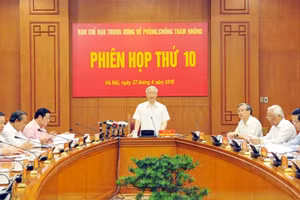 Tổng Bí thư Nguyễn Phú Trọng phát biểu ý kiến tại phiên họp. Ảnh: BÁO NHÂN DÂN