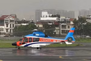 Trực thăng Binh đoàn 18 sẵn sàng làm nhiệm vụ.