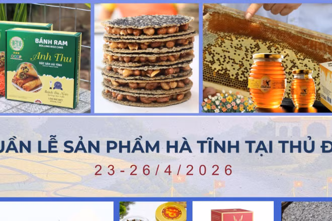 Các sản phẩm đặc sản của tỉnh Hà Tĩnh sẽ có mặt tại sự kiện "Sức sống hàng Việt" từ ngày 23/4-26/4 tại địa chỉ số 62 Tràng Tiền (Hà Nội).