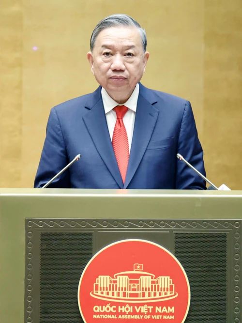 Tổng Bí thư Tô Lâm phát biểu chỉ đạo tại Hội nghị. (Ảnh: Thống Nhất – TTXVN)