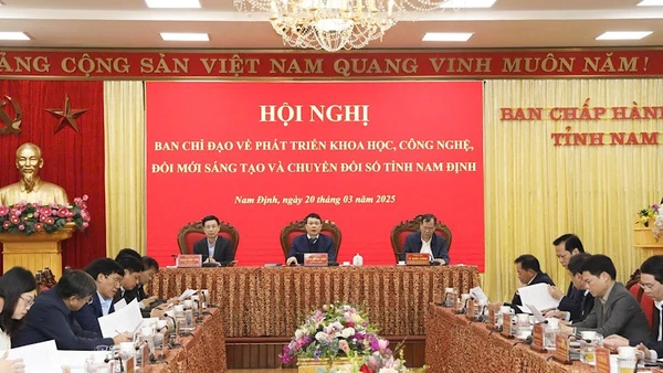 Hội nghị Ban Chỉ đạo về phát triển khoa học, công nghệ, đổi mới sáng tạo và chuyển đổi số tỉnh Nam Định.