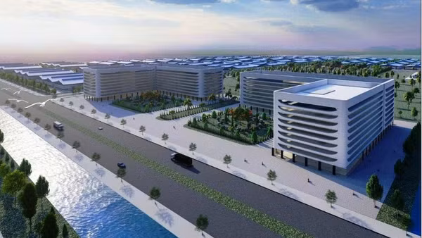 Phối cảnh Dự án đầu tư xây dựng và kinh doanh kết cấu hạ tầng Khu công nghiệp Tiên Lãng 1.