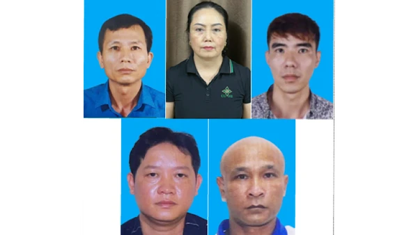 Các đối tượng liên quan. (Ảnh: Công an Hải Phòng).
