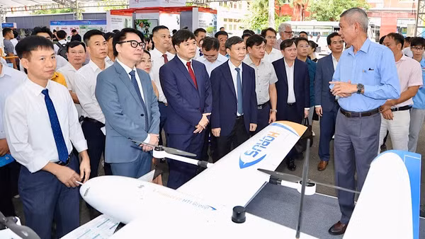 Công nghệ UAV trình diễn tại Techfest HaiPhong 2026. (Ảnh: VIỆT CƯỜNG)