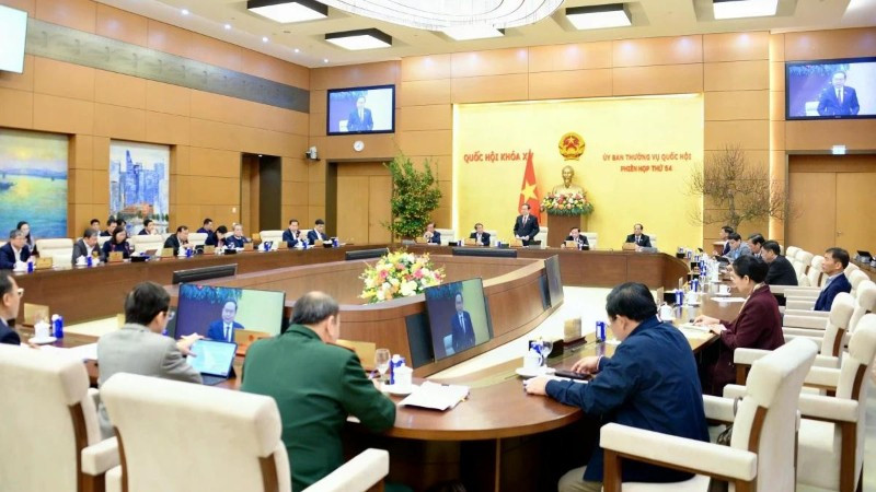 Quang cảnh một phiên họp của Ủy ban Thường vụ Quốc hội.