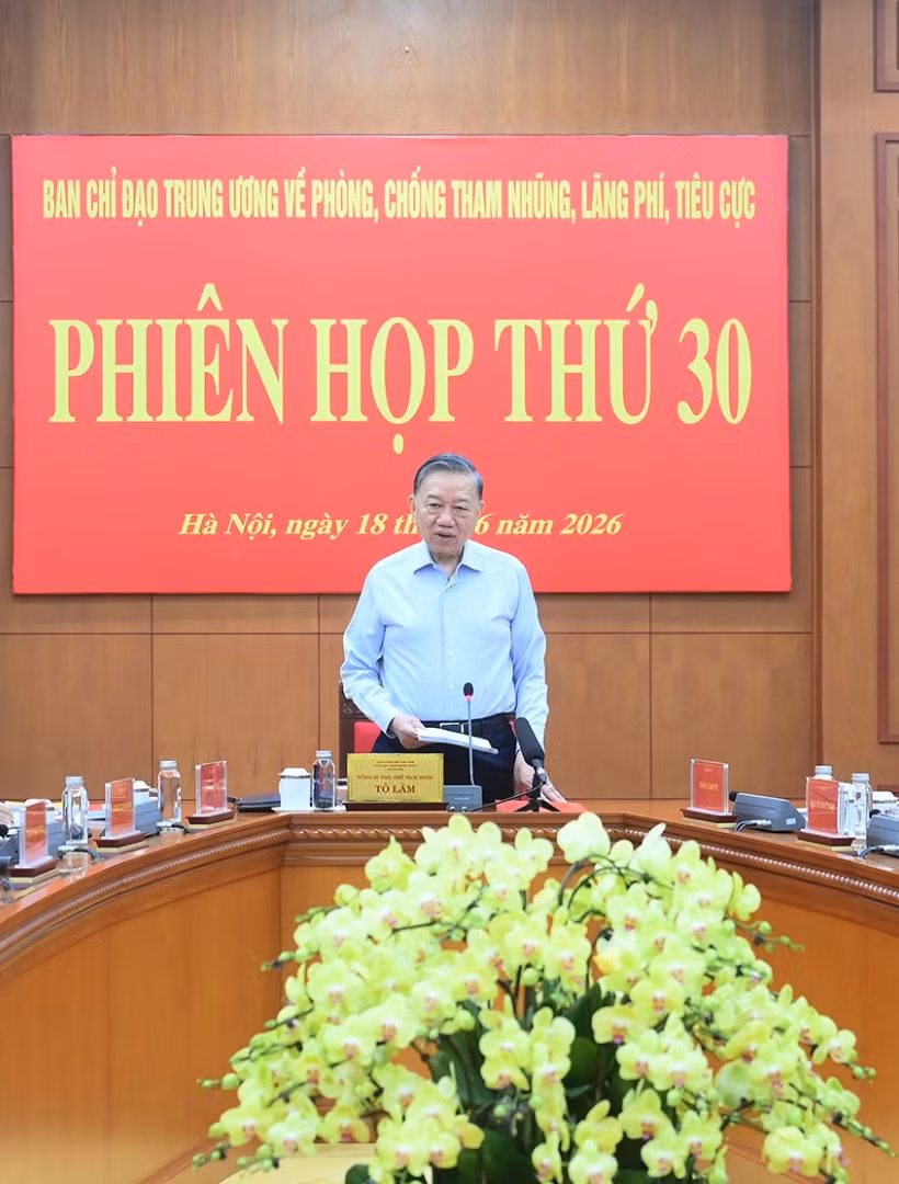 Tổng Bí thư, Chủ tịch nước Tô Lâm chủ trì Phiên họp thứ 30 của Ban Chỉ đạo Trung ương về phòng, chống tham nhũng, lãng phí, tiêu cực. (Ảnh: ĐĂNG KHOA)