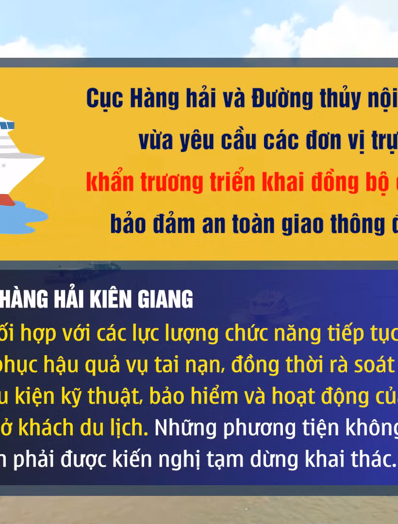 [Video] Siết chặt an toàn vận tải khách đường thủy sau vụ lật canô ở Phú Quốc