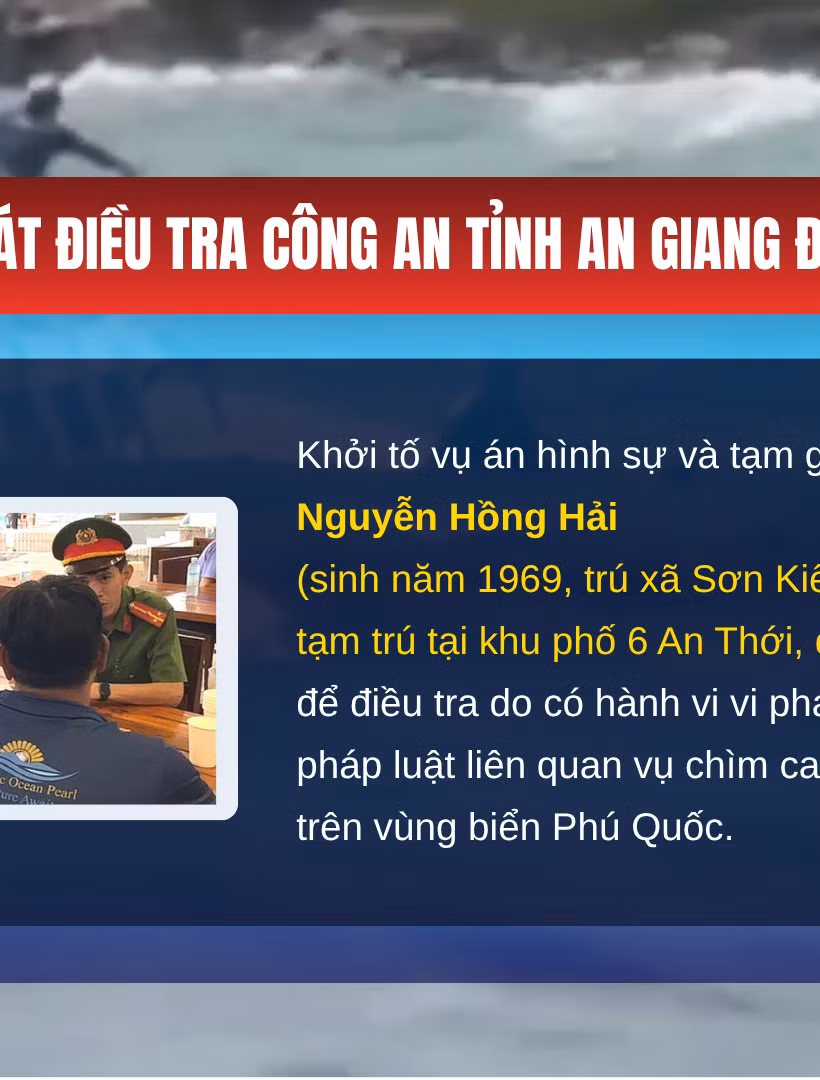 [Video] Khởi tố vụ án, tạm giữ thuyền trưởng vụ chìm ca nô chở khách tại Phú Quốc